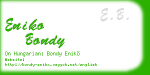 eniko bondy business card