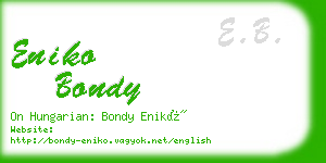 eniko bondy business card